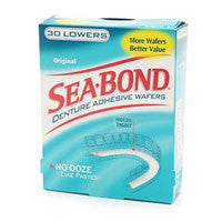 Sea-Bond Lower Denture Adhesive Wafers, Original - 30 Ea